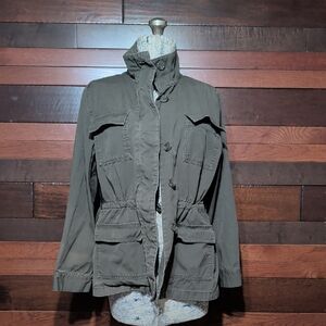 Relativity Olive Field Jacket with Stand Collar